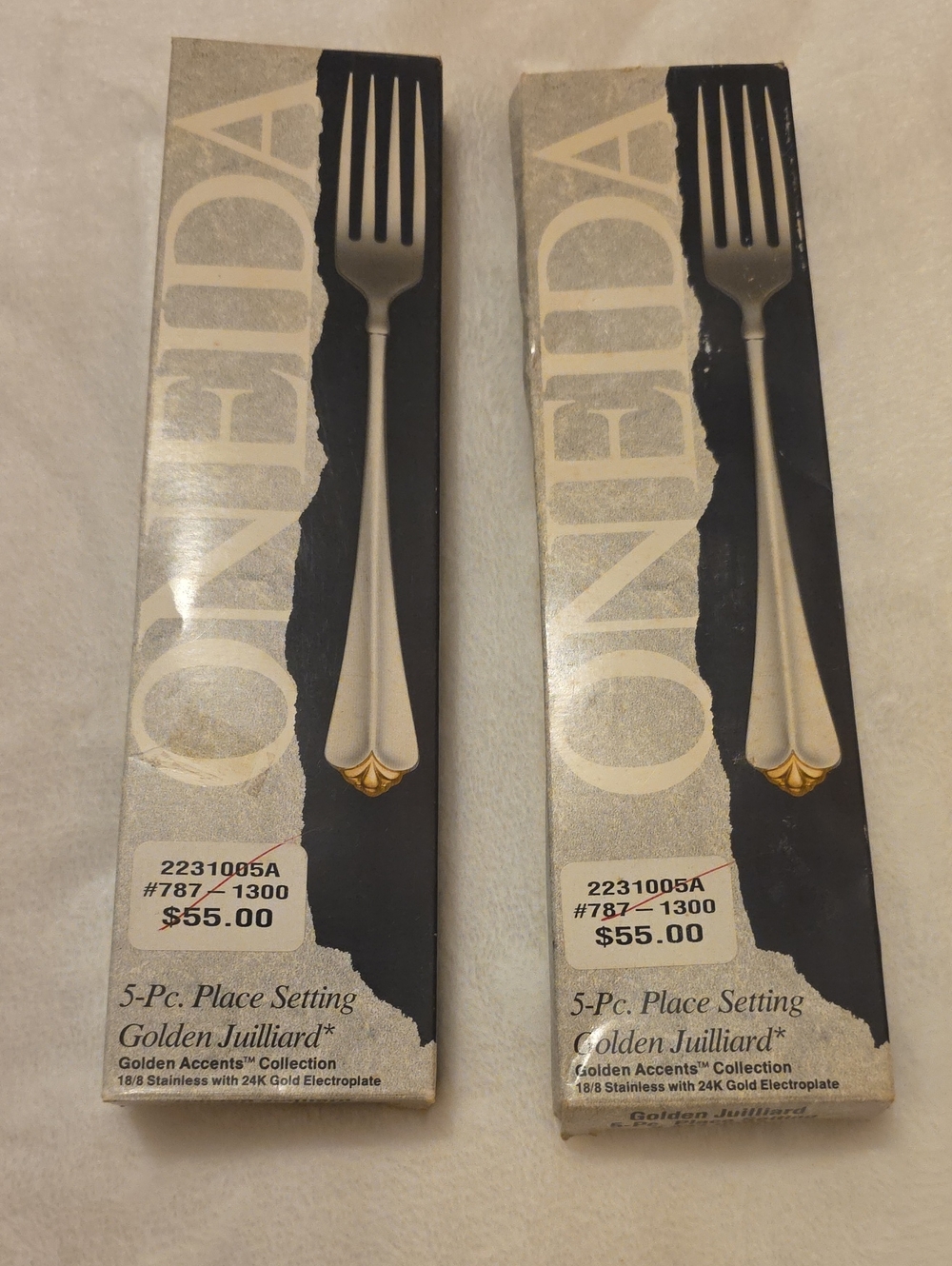 Oneida Golden Juilliard Flatware 2-Five Piece Place Settings